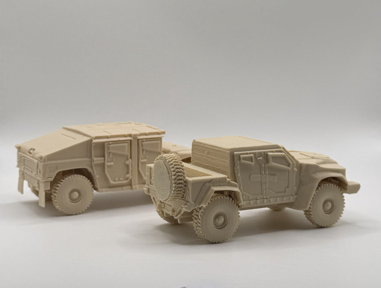 Humvee & JLTV Military Vehicle Model Set Desert Tan (4.5”)